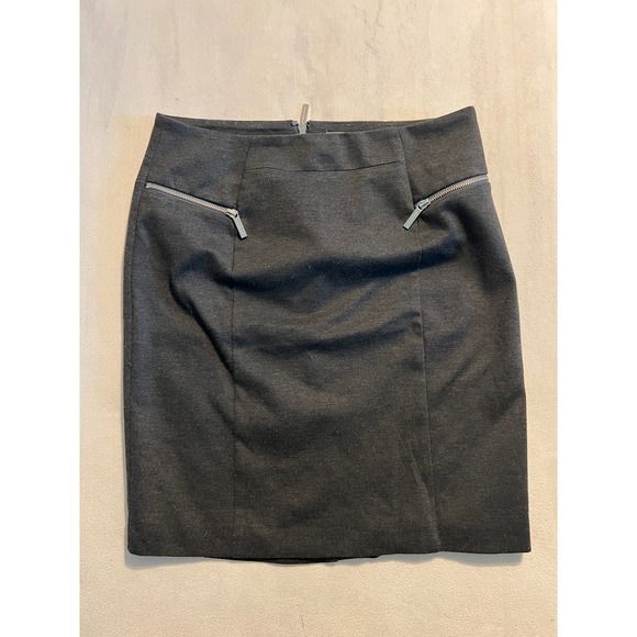 Michael Kors Dresses & Skirts - Michael Michael Kors Womens Gray Zipper Detail Pencil Skirt Size 12 Charcoal